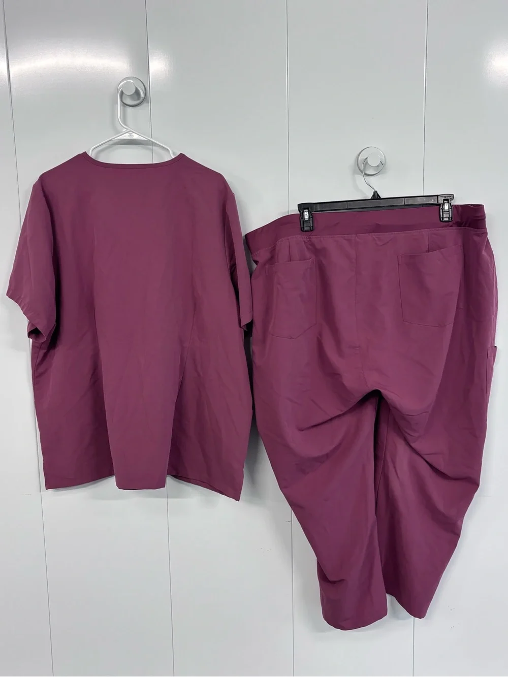 Mandala Scrubs Set Women 3XL Plum Mauve V-Neck Top Jogger Pants Equa-Tek Plus